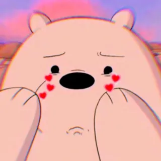 ❄️ Ice Bear We Bare Bears kartun, beruang, Ice Bear, imut, We Bare Bears, cinta, sedih whatsapp sticker