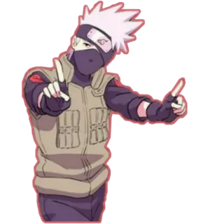 ☝ Kakashi Naruto 카카시 하타케, 나루토, 애니메이션, 닌자, 만화, 팬아트, 캐릭터, 만화영화 telegram sticker
