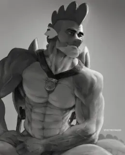 💪 Mann, muskulös, Anatomie, Monster, Kreatur whatsapp sticker