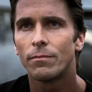 🦇 Christian Bale actor, american psycho, celebrity, face, portrait telegram sticker