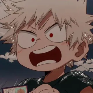 🖕 Bakugo Katsuki My Hero Academia Anime, Manga, Bakugo, Katsuki, My Hero Academia, Stiker, Karakter, Marah telegram sticker