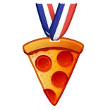🍕 pizza, médaille, nourriture, tranche, récompense, garniture telegram sticker