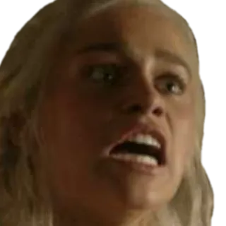 😡 Daenerys Targaryen Game of Thrones Daenerys, Game of Thrones, reação, rosto, expressão telegram sticker