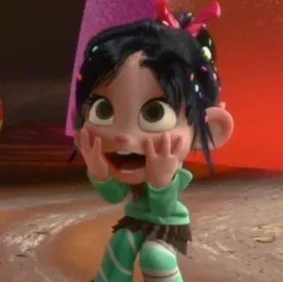 ✨ Vanellope Wreck-It Ralph dessin animé, film, les mondes de ralph, disney, personnage, vanellope telegram sticker