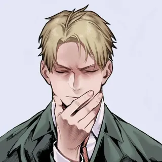 😑 Loid Forger Spy x Family Anime, Spion, Ernst, Charakter, Anzug telegram sticker