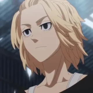 🌟 Manjiro Sano Tokyo Revengers 动漫, 角色, 金色, 肖像, 男性, 佐野万次郎, 东京复仇者 telegram sticker