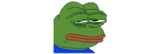 😠 Pepe the Frog Pepe, sapo, meme, triste, cultura da internet telegram sticker