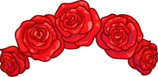 🌹 rosas, vermelho, flor, coroa, floral, bonito, romântico telegram sticker