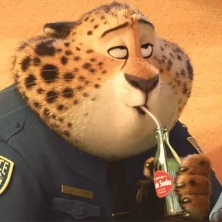 🧃 Benjamin Clawhauser Zootopia telegram sticker