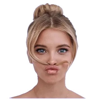 😘 donna, viso, bionda, ritratto, bellezza, ragazza telegram sticker