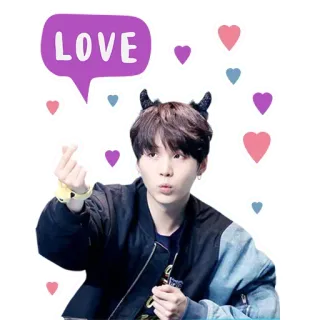 💜 LOVE любовь, kpop, сердце, человек, стикер whatsapp sticker