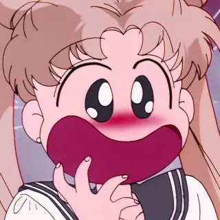 😳 Sailor Moon anime, cartoon, sailor moon, cute, girl, character telegram sticker