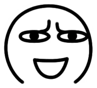 😄 Emoji, Faccia, Sorrisetto, Espressione, Cartone animato telegram sticker