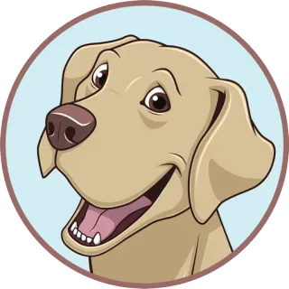 😉 dog, animal, pet, portrait, illustration, cartoon telegram sticker