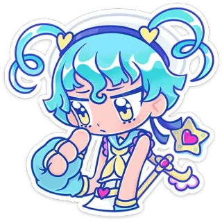 😐 Anime, Kawaii, Lindo, Manga, Chibi, Chica, Dibujos animados, Magia telegram sticker