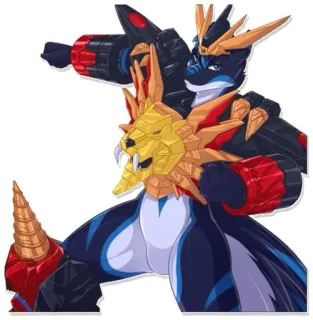 💙 Anthro, Furry, Roboter, Löwe, Mecha, Rüstung telegram sticker