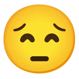 😣 อิโมจิ, เศร้า, ไม่มีความสุข, ความรู้สึก, อารมณ์ whatsapp sticker