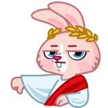 👎 bunny, roman, caesar, bunny, cute, toga whatsapp sticker