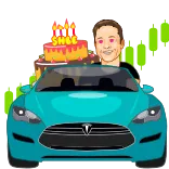 😍 SH&C bolo, tesla, aniversário, carro telegram sticker
