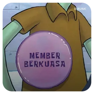 😄 MEMBER BERKUASA Spongebob, Member Berkuasa, Malaio, Desenho animado, Engraçado telegram sticker