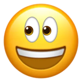 😃 Эмодзи, Смайлик, Счастливый, Мультфильм, Желтый whatsapp sticker