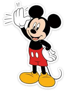 🖐 Mickey Mouse 卡通, 老鼠, 迪士尼, 人物, 友善 telegram sticker