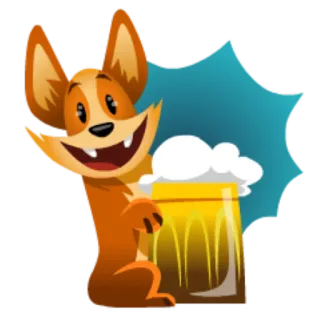 🍺 perro, cerveza, alcohol, corgi, dibujo animado telegram sticker