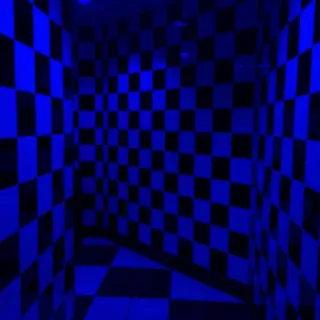 🕸 checkered, pattern, tile, blue, hallway telegram sticker