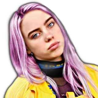 🎤 Billie Eilish Billie Eilish, zangeres, popster, muziek, beroemdheid, persoon, vrouw telegram sticker