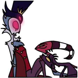 🥰 Stolas Helluva Boss Cartoon, Dämon, Helluva Boss, Stolas, animiert telegram sticker