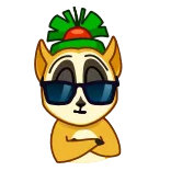 😎 animale, cartone animato, occhiali da sole, cool, mammifero, peloso telegram sticker
