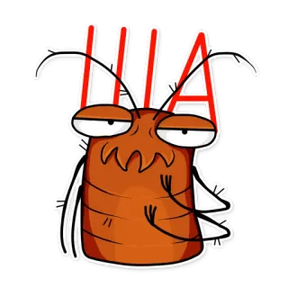 ✋ HA desenho animado, inseto, inseto, engraçado, humor telegram sticker