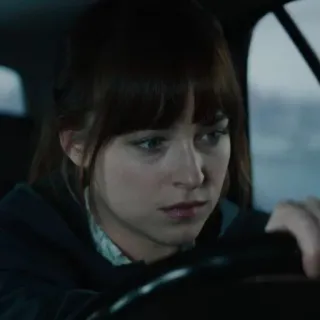 🍂 Frau, Autofahren, Auto, Porträt, Dakota Johnson whatsapp sticker