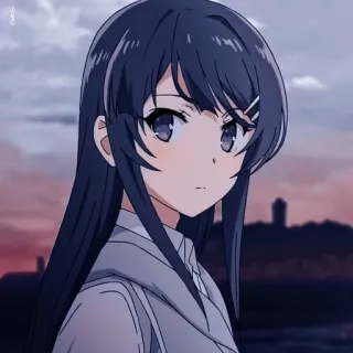 🥺 Mai Sakurajima Rascal Does Not Dream of Bunny Girl Senpai 动漫, 兔女郎学姐, 樱岛麻衣, 可爱, 女孩, 角色 telegram sticker
