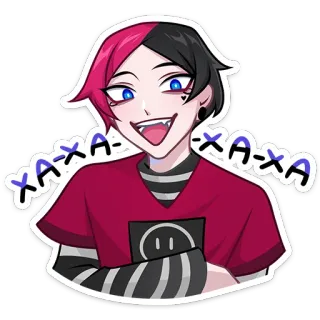 🤣 XA-XA-XA Anime, Cartoon, Figur, Lachen, Lächeln, Fröhlich whatsapp sticker