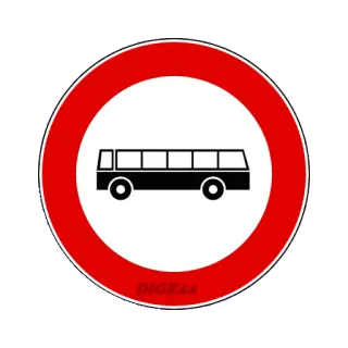 🚌 ruch drogowy, zakaz, autobus, znak, transport telegram sticker