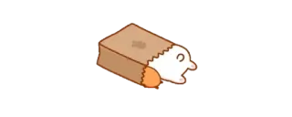 ✨ Katze, Papiertüte, lustig, Tier, kawaii telegram sticker