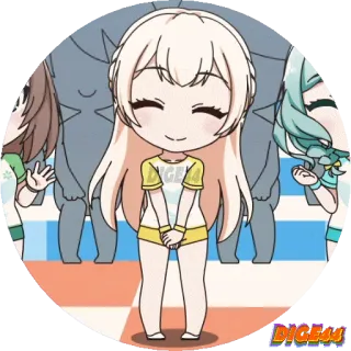 🙂 DIG44 애니메이션, 치비, 카와이, 귀여운, 디지털 아트 whatsapp sticker