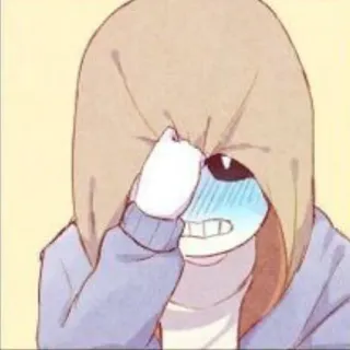 ☠️ Sans skeleton, undertale, cartoon, blush, anime telegram sticker