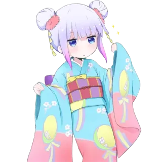💝 Kanna Kamui Miss Kobayashi's Dragon Maid Anime, Drago, Carino, Kawaii, Manga, Kanna telegram sticker