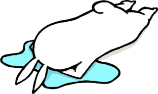 😭 Cartone animato, Orso, Divertente, Animale, Carino, Assonnato, Sdraiato telegram sticker