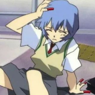 📓 Rei Ayanami Neon Genesis Evangelion Anime, Charakter, Rei Ayanami, Evangelion whatsapp sticker