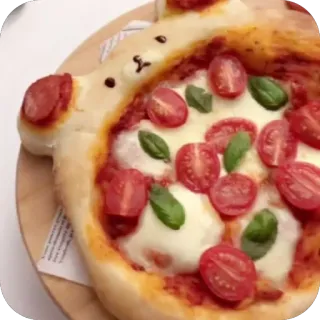 🫥 pizza, jedzenie, niedźwiedź, słodkie, włoskie telegram sticker