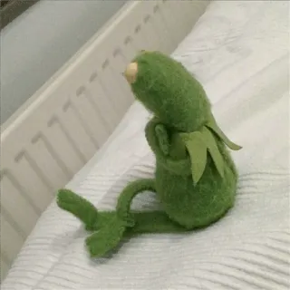 🐸 Kermit Kermit, fantoche, rã, meme, contemplativo whatsapp sticker