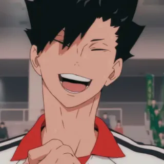 😄 Kuroo Tetsurou Haikyuu!! anime, haikyuu, kuroo, tetsurou, sorrindo, vôlei telegram sticker