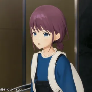 ๐ณ Kaho Komiya The Idolmaster Shiny Colors anime girl, kaho komiya, idolmaster, expressions, purple hair, reaction, cute, shiny colors whatsapp sticker