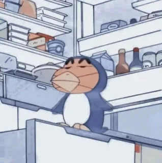 🍠 Shin-chan Crayon Shin-chan Anime, Kartun, Pinguin, Karakter, Kulkas telegram sticker