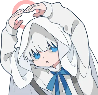 ⭕ anime, słodkie, kawaii, chibi, serce, postać, ilustracja telegram sticker