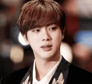 😿 Jin ca sĩ, người nổi tiếng, K-pop, nam, chân dung, người telegram sticker