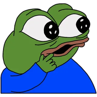😯 Pepe the Frog Pepe, Kikker, Meme, Internet, Cartoon, Uitdrukking, Verdrietige kikker telegram sticker